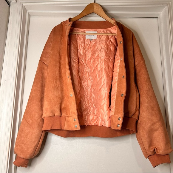 LEBLANC Faux Suede Bomber Jacket - Size Small - Picture 7 of 13